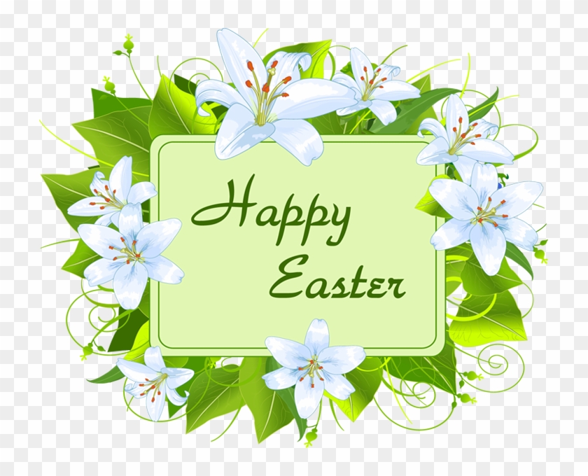 Graphic Free Religious Happy Easter Clipart - Easter Lilies - Png Download