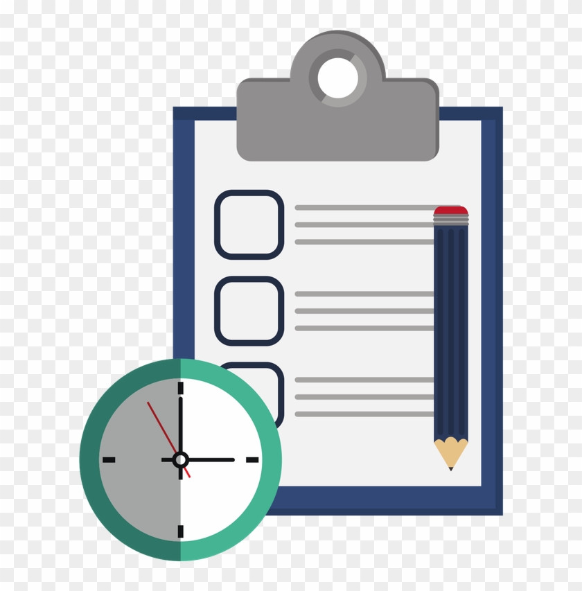 Checklist And Clock Icon - Checklist Clipart