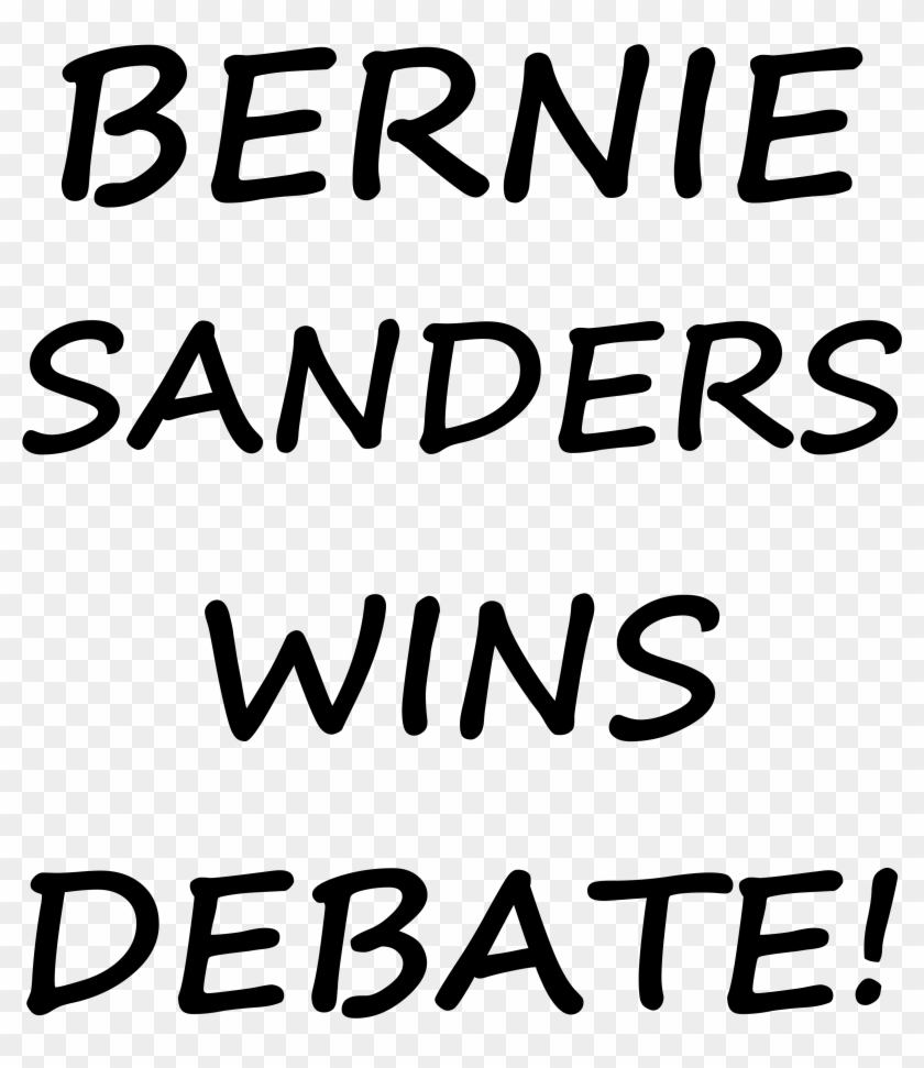 Poster Bernie Sanders Wins Debate - Poster Clipart #492709
