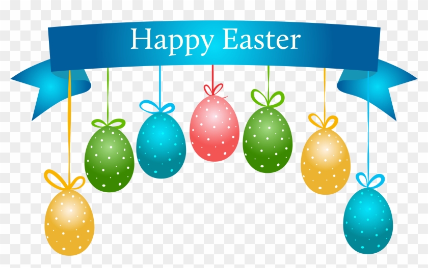 Easter Eggs Clipart - Happy Easter Banner Png Transparent Png #493303