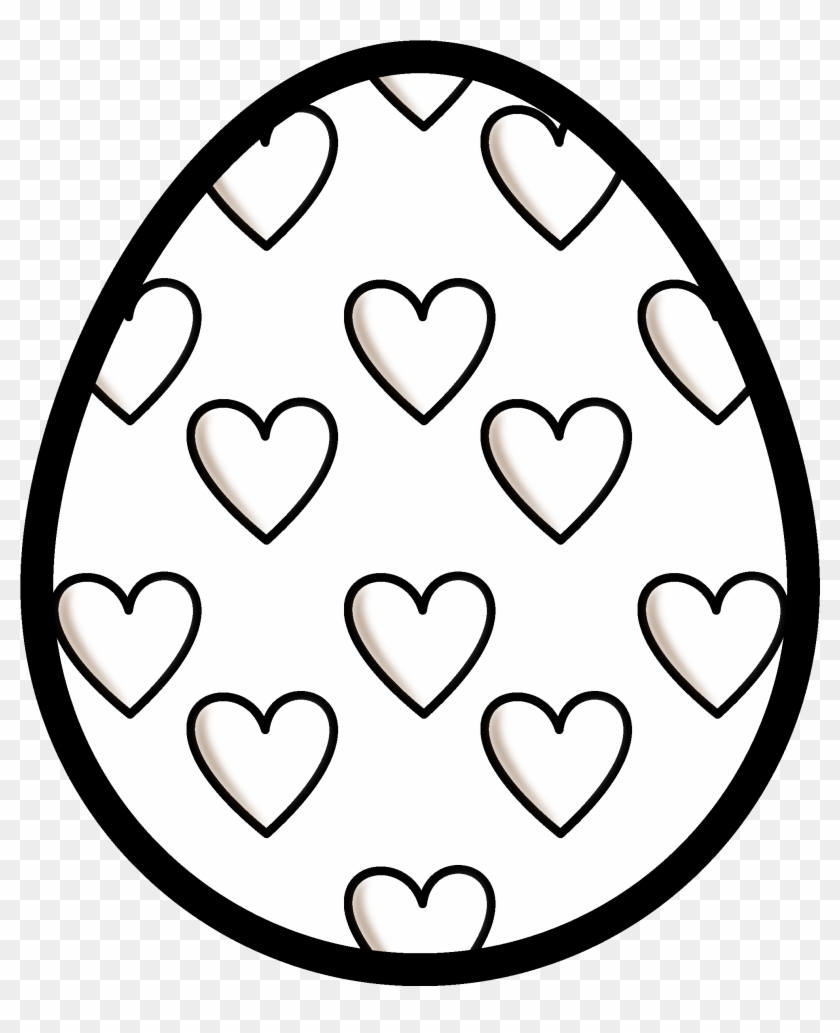 Easter Clipart Contains 34 High Quality 300dpi Png - Black And White Easter Egg Clip Art Transparent Png #493818