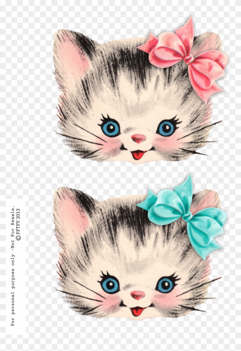 Vintage Clip Art, Clipart Vintage, Vintage Cat, Vintage - Vintage Kitten - Png Download #493841