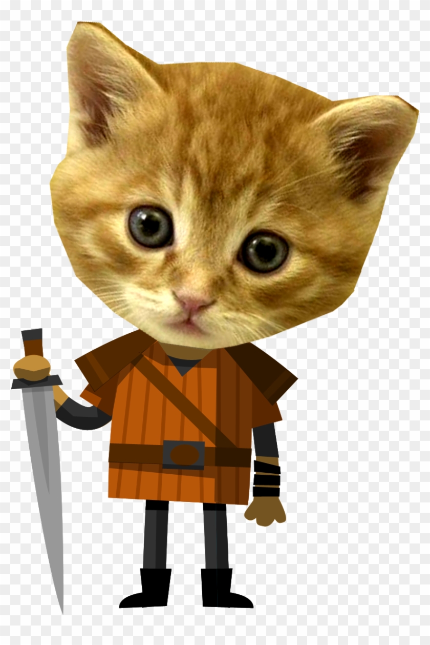 Kitten Medieval Flat Copy Clipart