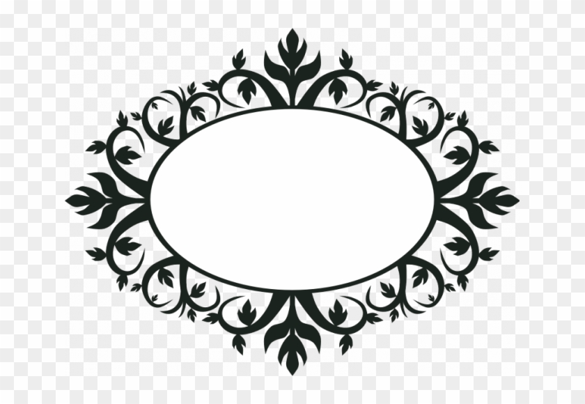 Arabesco Oval Png - Vintage Floral Frame Oval Png Clipart #494155