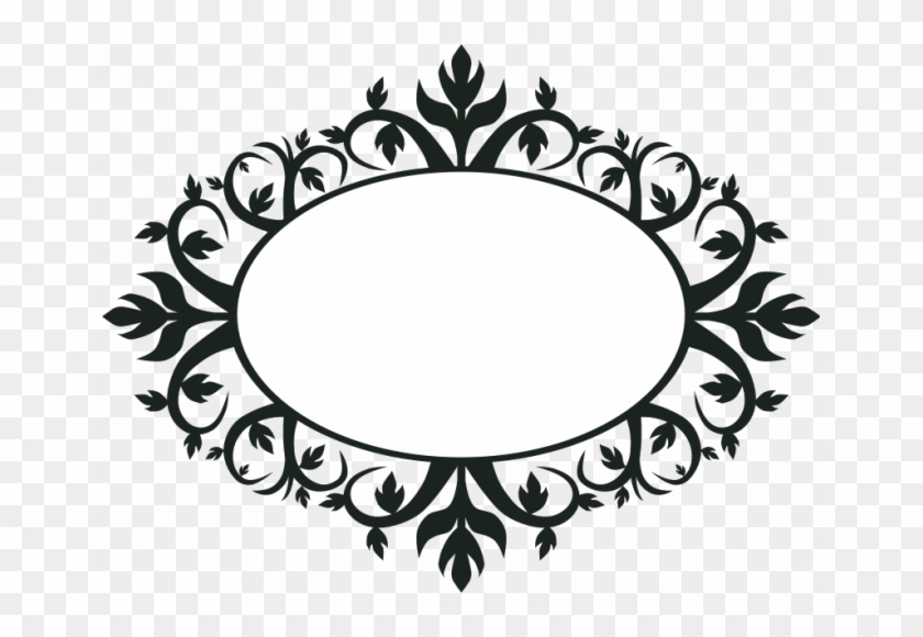 Arabesco Oval Png - Vintage Floral Frame Oval Png Clipart