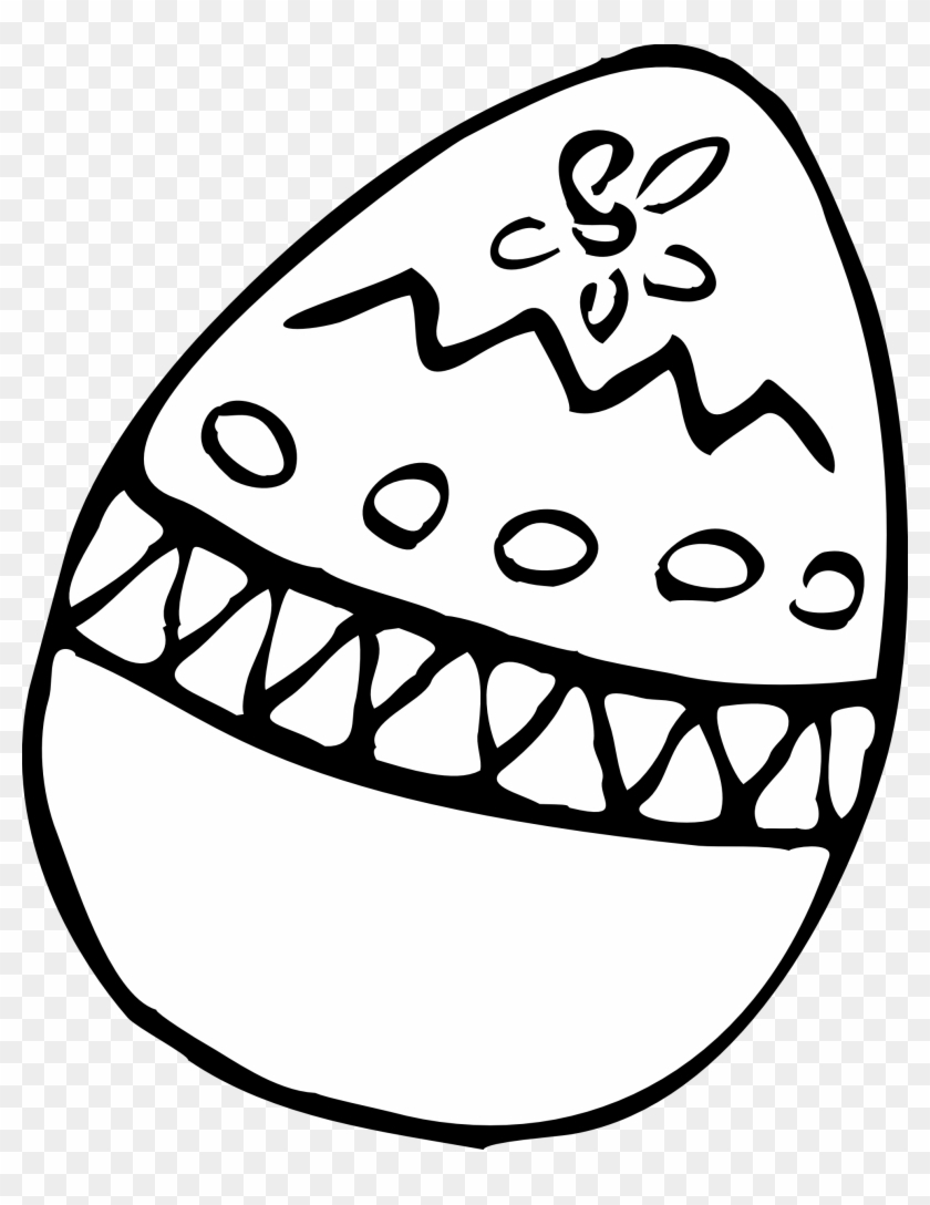 Computer - Clipart - Black - And - White - Black And White Easter Egg Clip Art - Png Download #494246