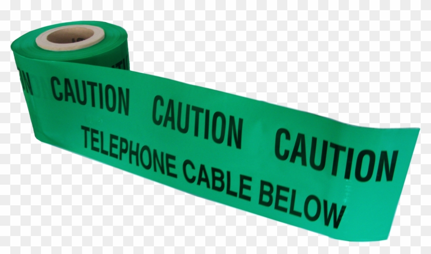 Caution Telephone Cable Below Tape 365m X 150mm - Sign Clipart