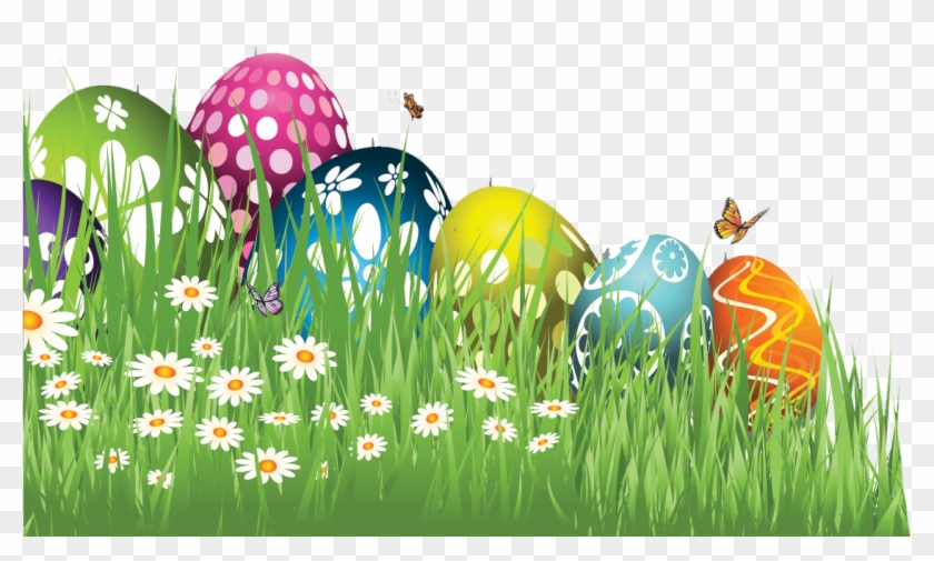 Eastereggs - Easter Eggs In Grass Clipart #494649