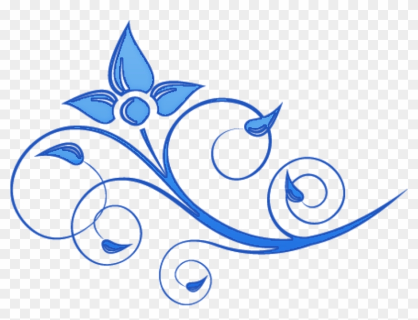 Flowers Swirls Png My Blog - Swirl Blue Designs Transparent Clipart #494768