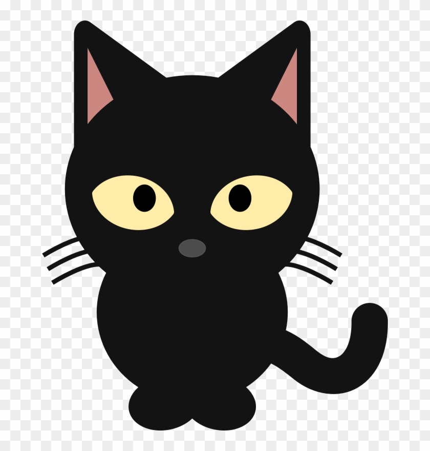 Pictures Of Anime Cats - Cute Black Cat Clipart - Png Download