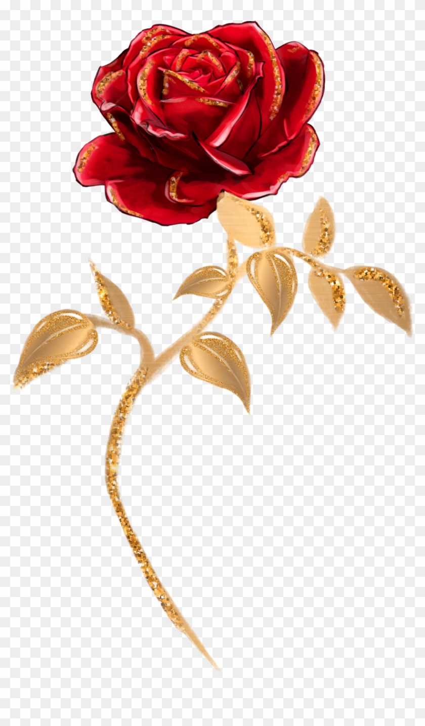 Beauty And The Beast Single Rose Clipart
