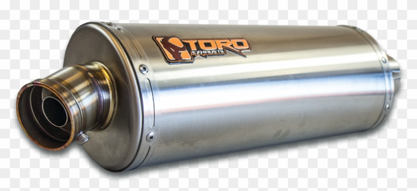 Toro Oval Exhaust With The Brushed Stainless Steel - Motorcycle Exhaust Oval Clipart