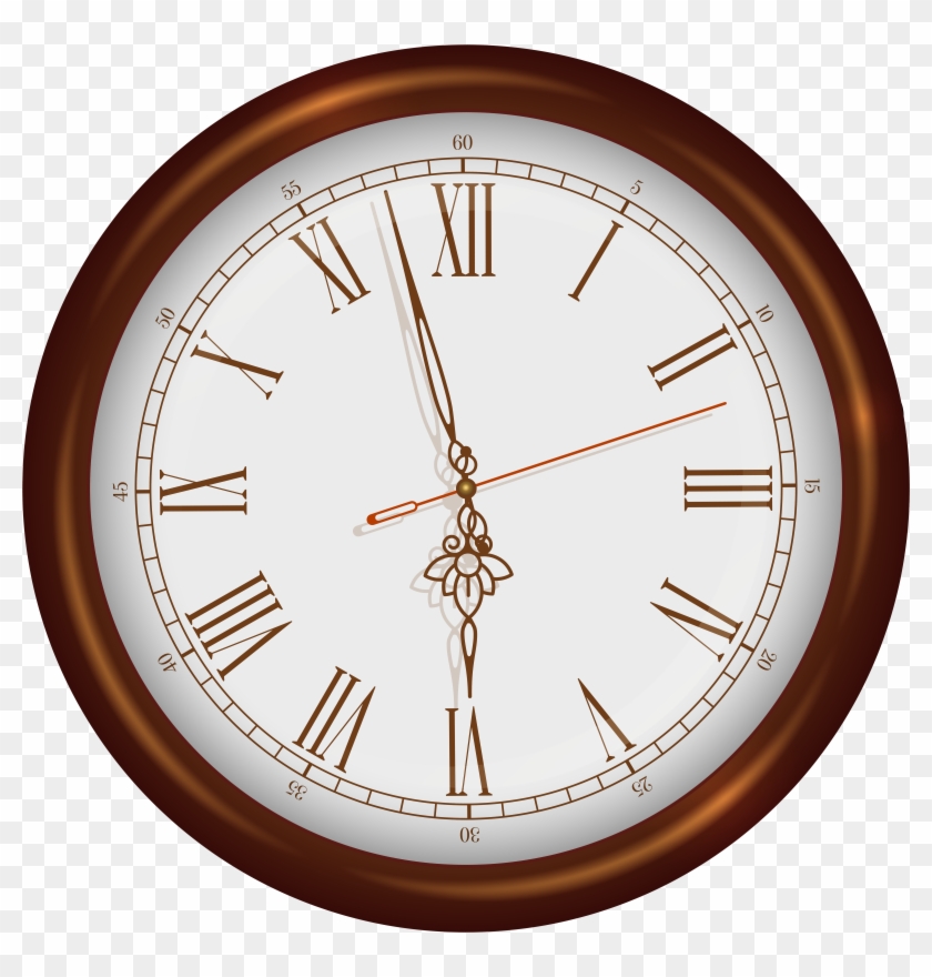Brown Wall Clock Png Clip Art Transparent Png