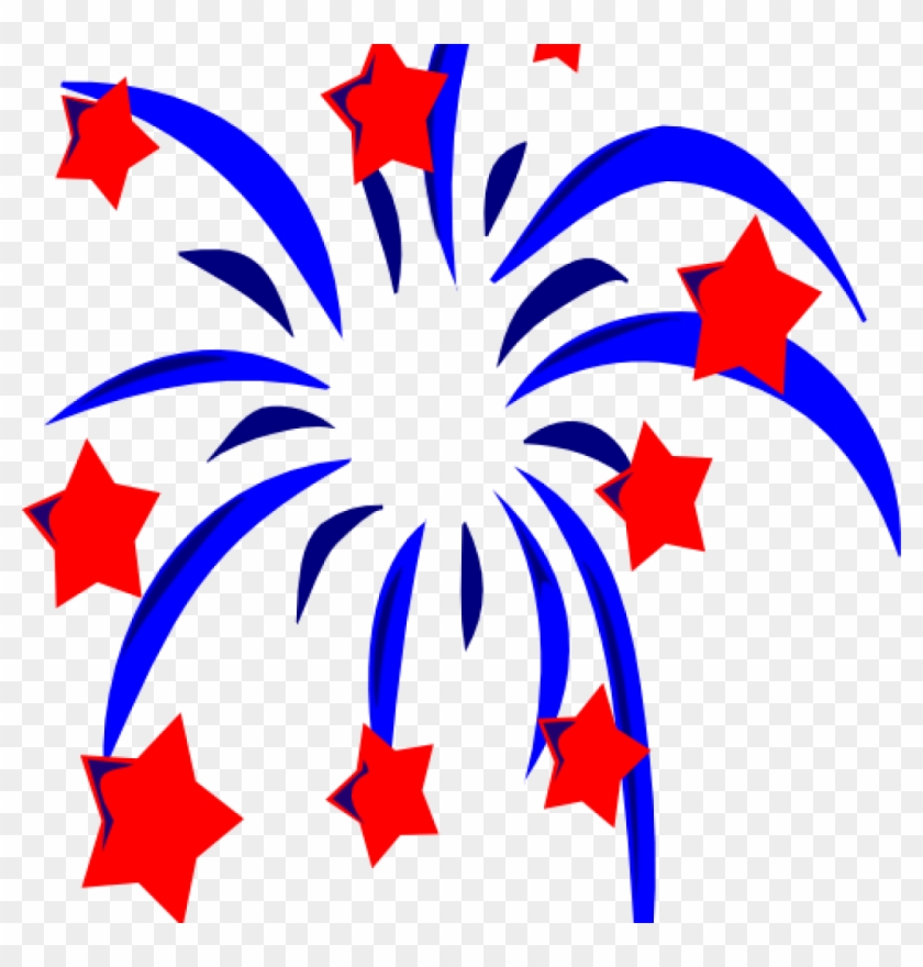 19 Fourth Of July Fireworks Svg Stock Huge Freebie - Red White Blue Stars Png Clipart #495803
