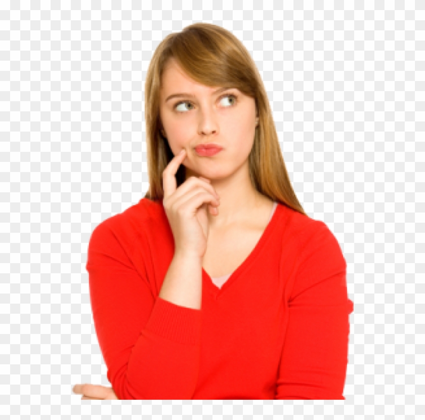 Thinking Woman Png Free Download - Woman Wondering Clipart