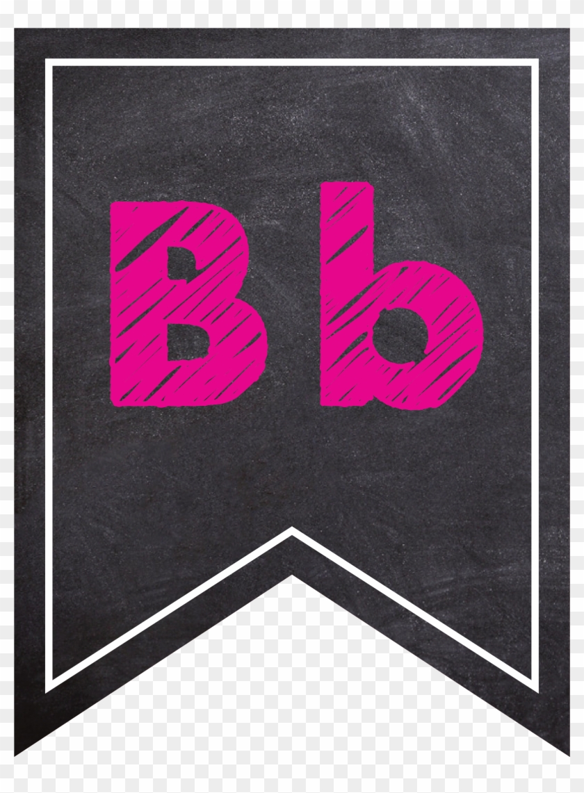 Chalkboard Letters Numbers Banner Neon - Graphic Design Clipart