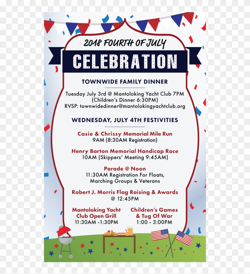 4th Of July In Mantoloking - Fête De La Musique Clipart
