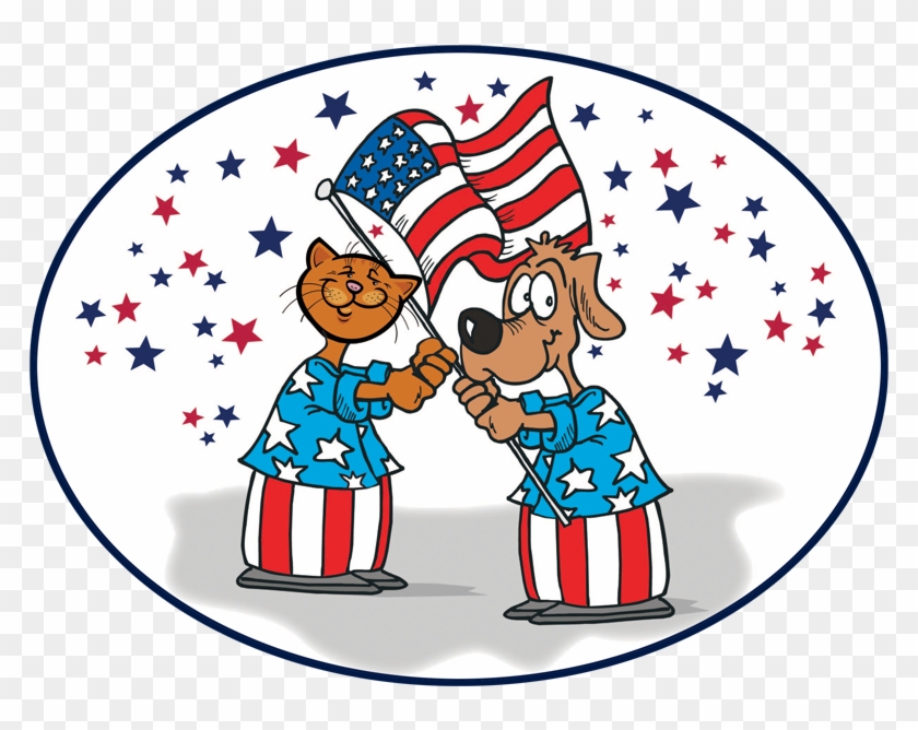 Happy Fourth Of July Sean Casey Animal Rescue Banner - American Flag Clip Art - Png Download