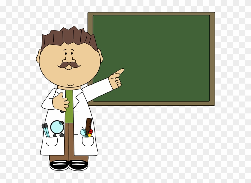 Kindergarten Clipart Chalkboard - Male Science Teacher Clipart - Png Download
