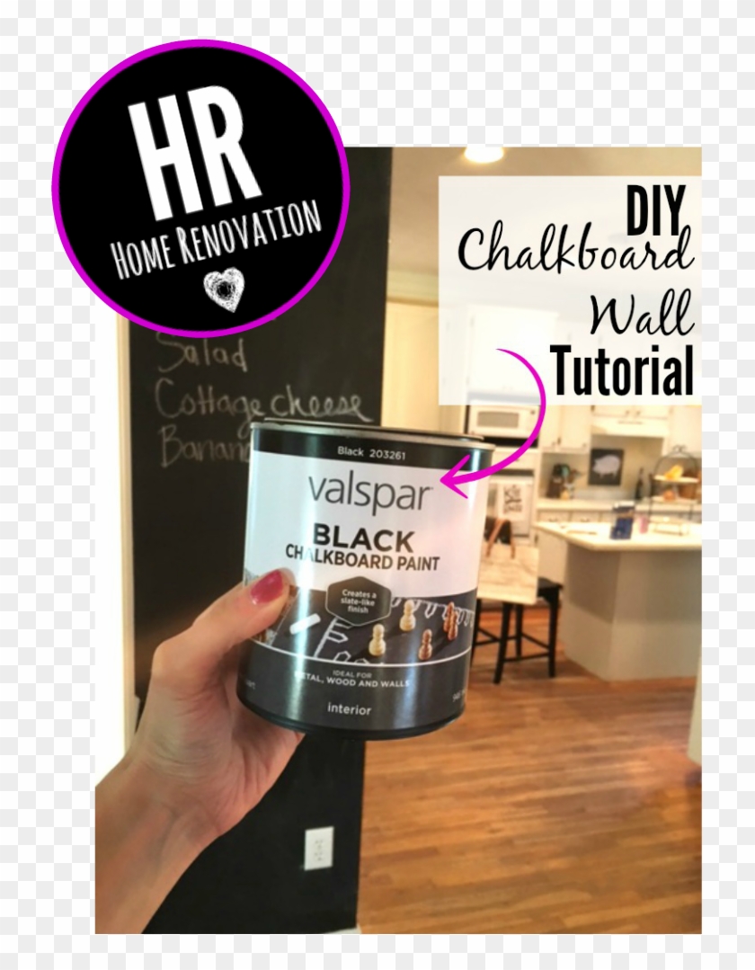 Diy Chalkboard Wall Tutorial - Paint Clipart #497095