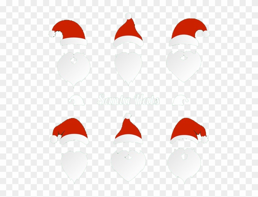 Santa Hat And Beard - Santa Hat And Beard Clipart - Png Download