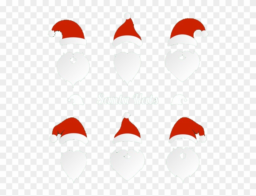 Santa Hat And Beard - Santa Hat And Beard Clipart - Png Download #497278