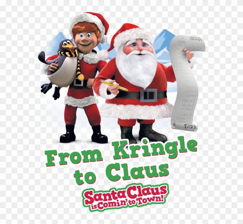 Santa Claus Is Comin To Town Kringle To Claus Youth - Santa Claus Is Coming To Town Shirt Clipart