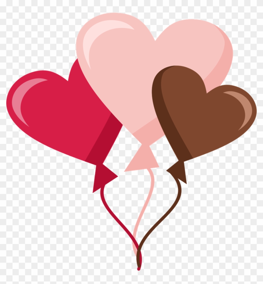 Balões Chalkboard Png - Balões De Corações Png Clipart #497531