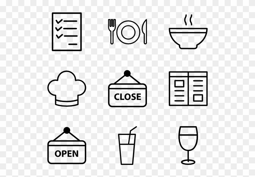 Restaurant - Icon Set Png Clipart