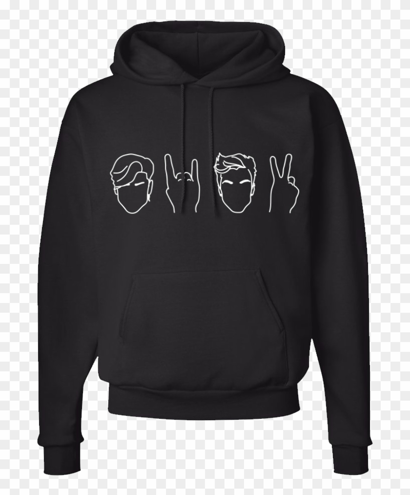 Jake Paul - Dolan Twins Black Hoodie Clipart