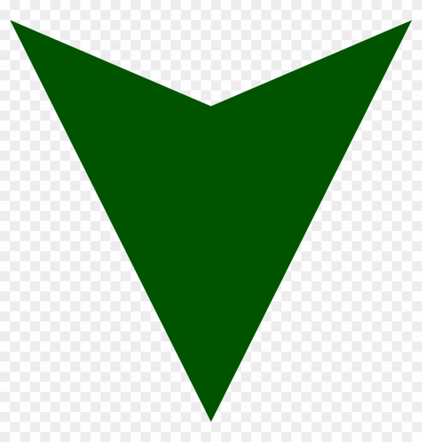 Dark Green Down Arrow - Green Down Arrow Icon Clipart #498397