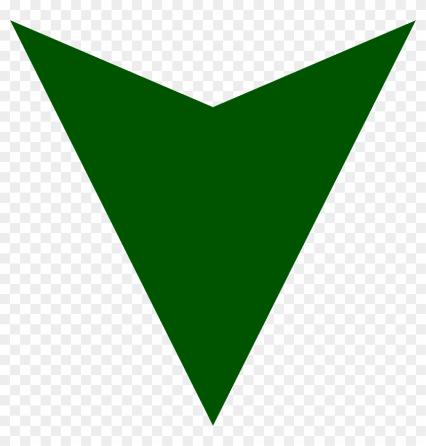 Dark Green Down Arrow - Green Down Arrow Icon Clipart #498397