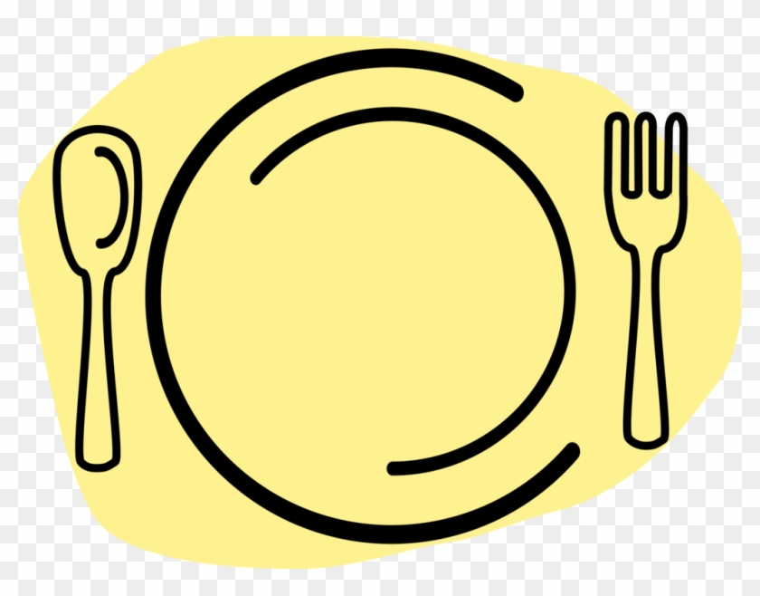 Spoon - And - Fork - Png - Plate Spoon Fork Png Clipart #498478