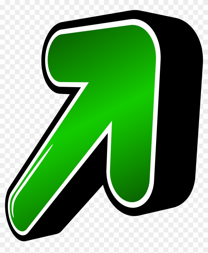 3d Arrow Green Transparent Png Clip Art Image - 3d Arrow Transparent