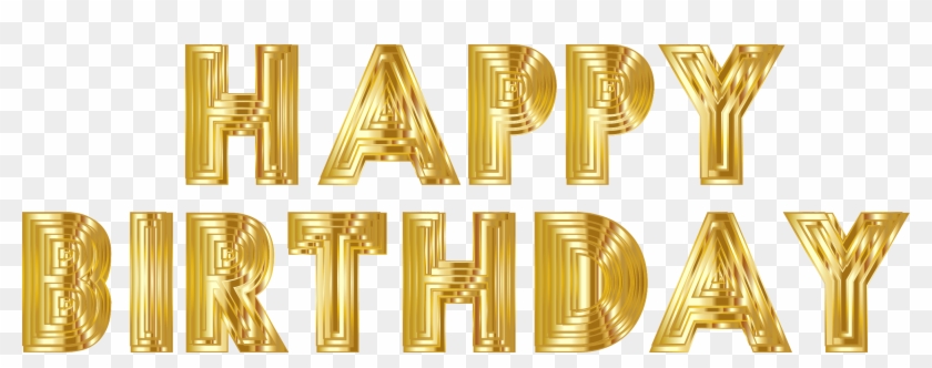 Happy Birthday Gold - Happy Birthday Gold Png Clipart #498794