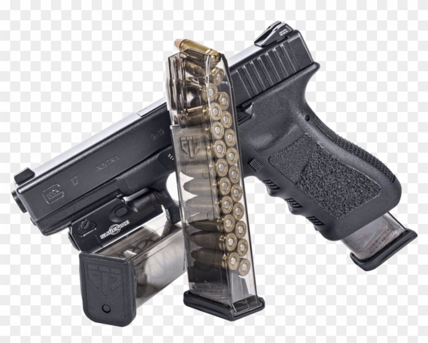 Clip Transparent Stock A Clip Glock - 9mm Glock - Png Download