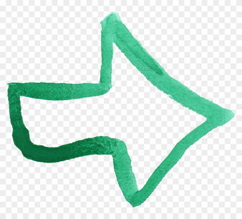 Free Download - Watercolor Arrow Png Green Clipart