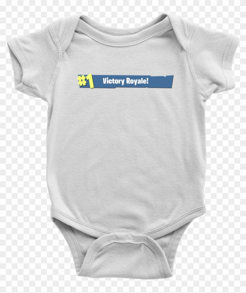 #1 Victory Royale Fortnite Baby Bodysuit - My Big Sister Is A French Bulldog Clipart #499608