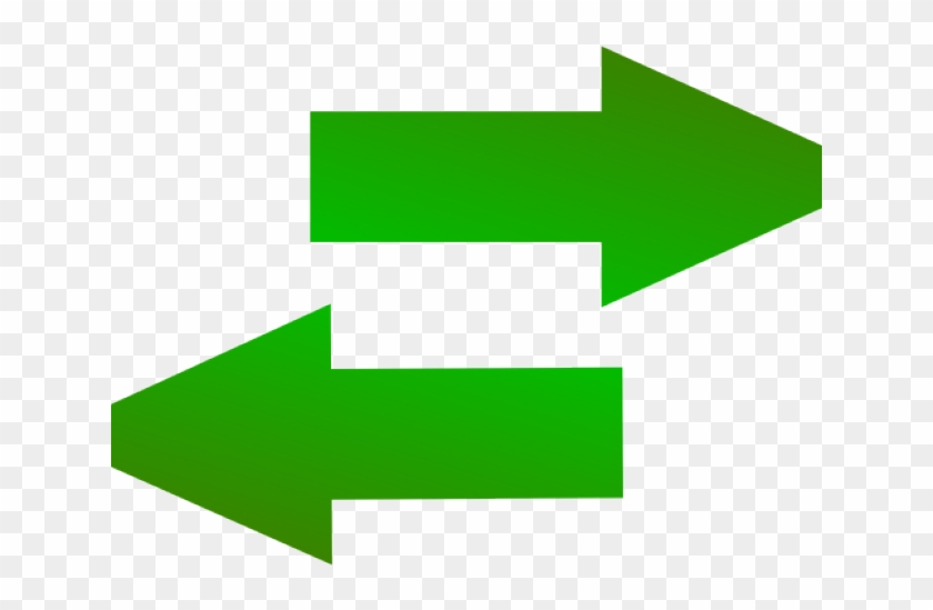 Right Clipart Green Arrow - Left Arrow Right Arrow - Png Download