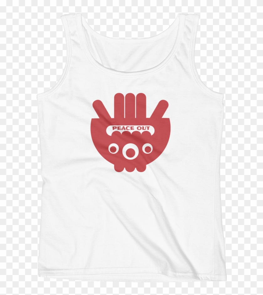 Peace Out Ladies' Tank - Space Vector Clipart #4900101