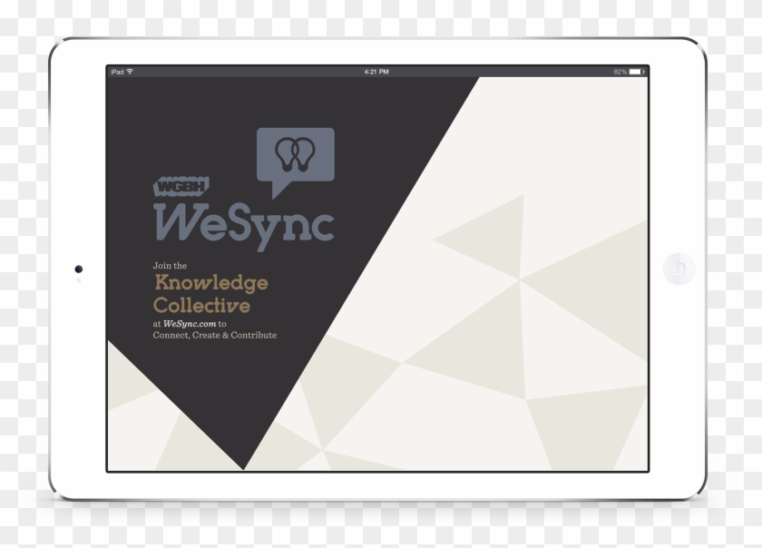 Ipad App Splash Screen Design For Wesync - Wgbh Clipart