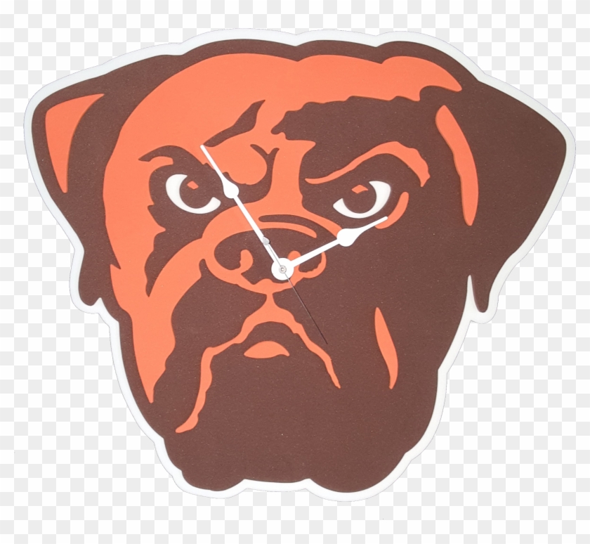 Cleveland Browns 3d Foam Clock - Cleveland Browns Dog Logo Png Clipart #4902204