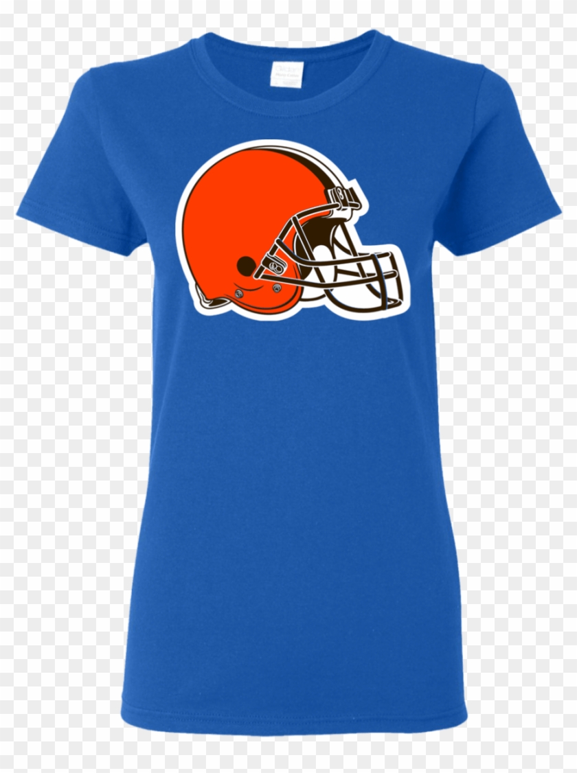 Cleveland Browns Helmet Logo Ladies' T-shirt - Football Helmet Clipart #4902396