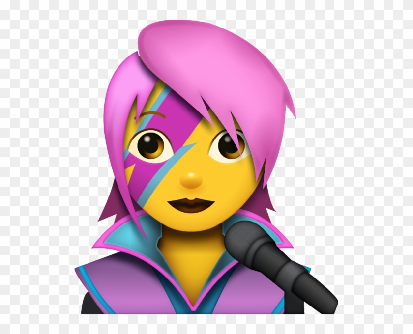Girl Singer Emoji Clipart