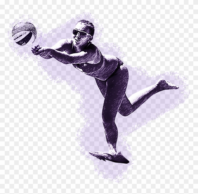 Beach Volley Ball - Illustration Clipart #4902857