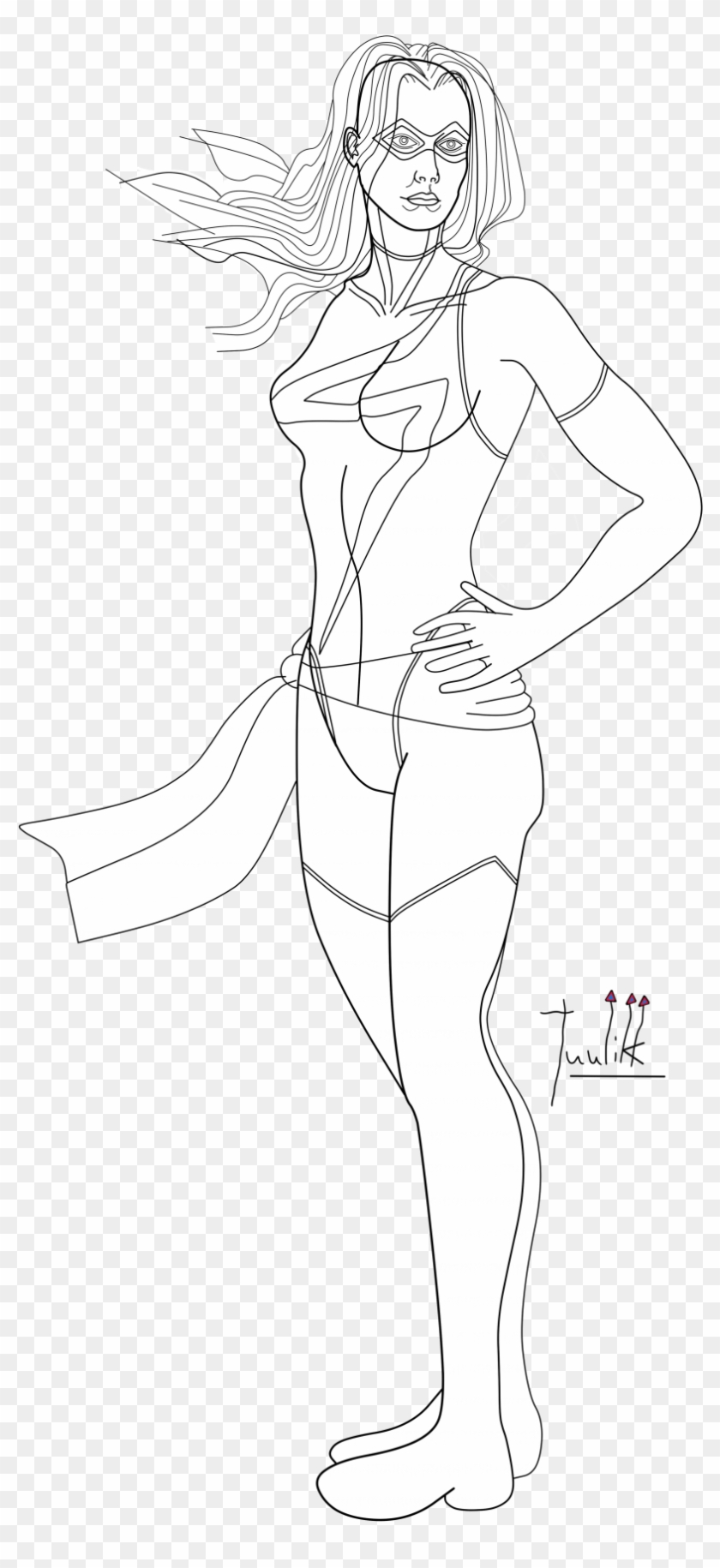 Marvel Heroric Pose Wip006 - Illustration Clipart