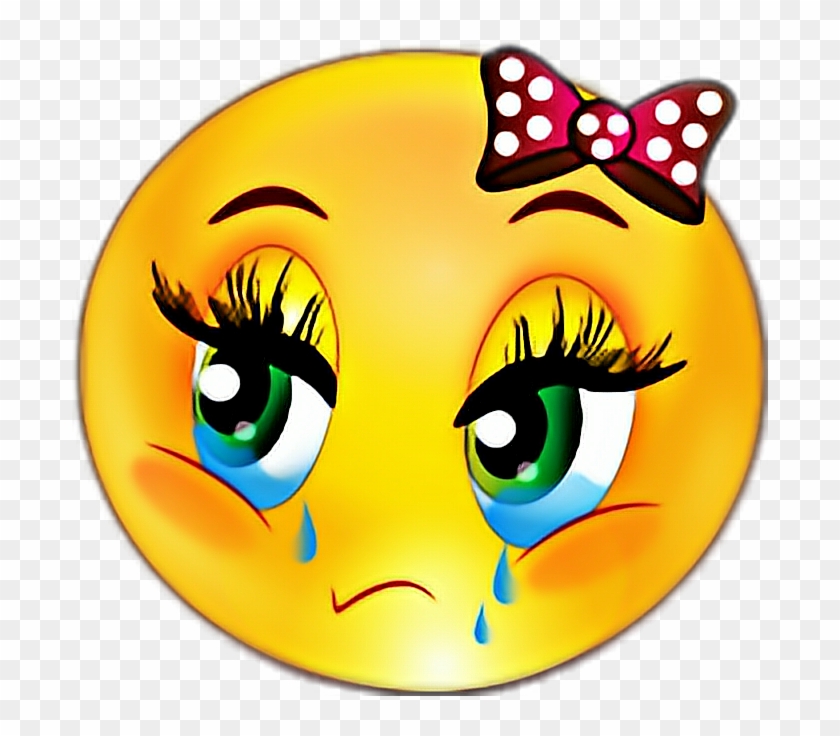 #depression #mood #sad #emjoi #girl - Female Sad Face Emoji Clipart