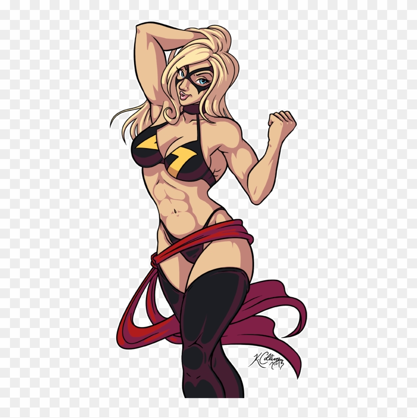 Captain Marvel, Photo Puzzle Game - Sexy Miss Marvel Muscle Clipart #4903717