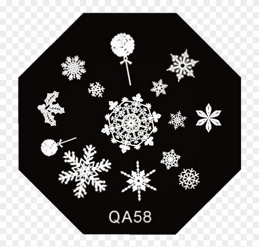 Snowflake Nail Art Stamp Plate Christmas Stamping Image - Christmas