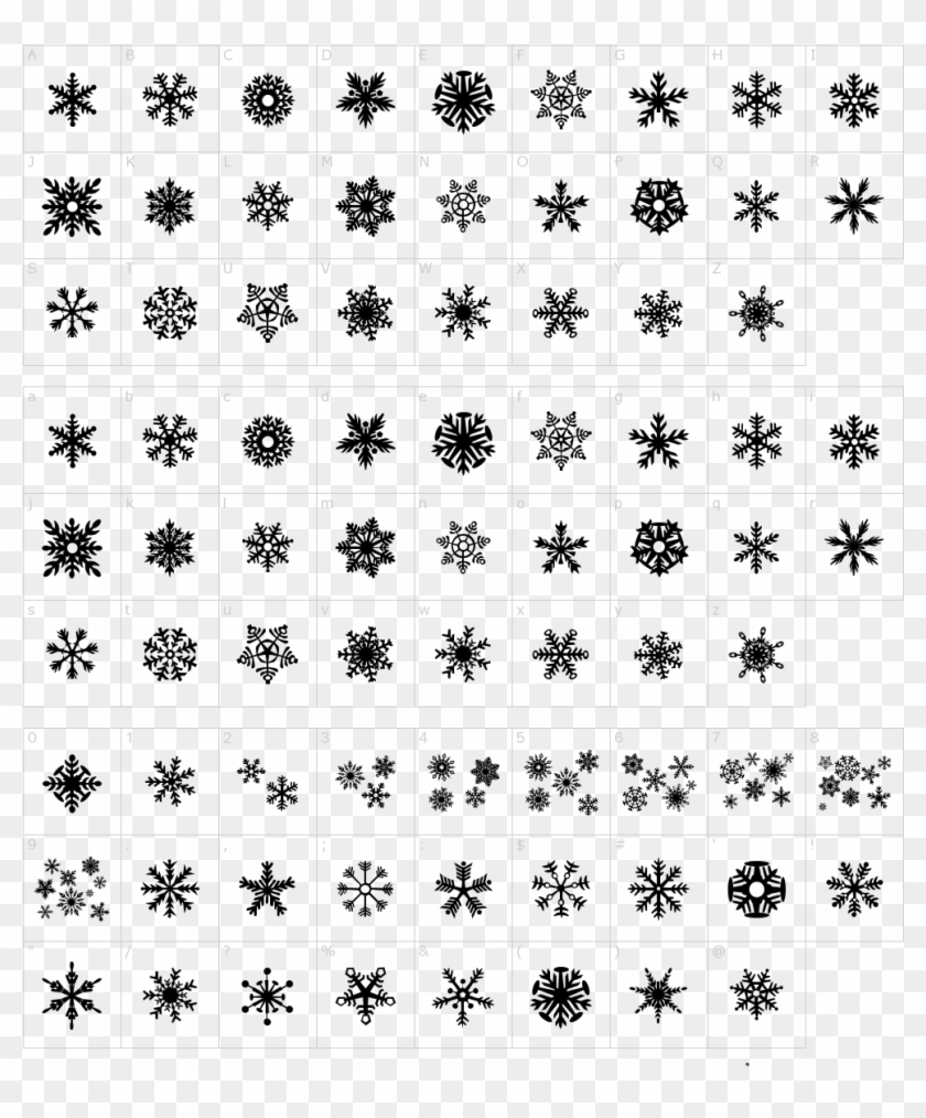 Dh Snowflakes Font - Vermin Vibes Clipart